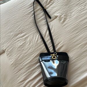 Salvatore Ferragamo Black and Gold Crossbody Bag